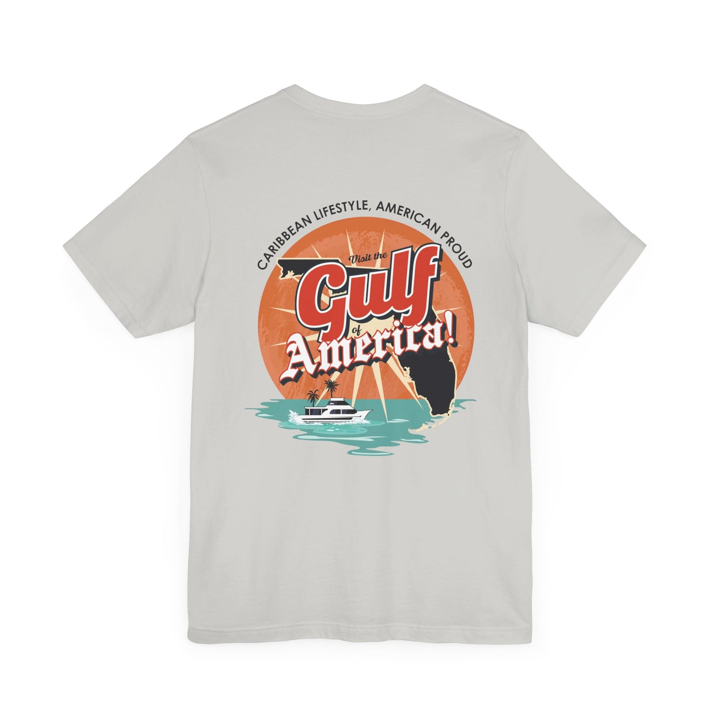 T-Shirt - Visit The Gulf of America Via FAFO Airlines Unisex Jersey Short Sleeve Tee