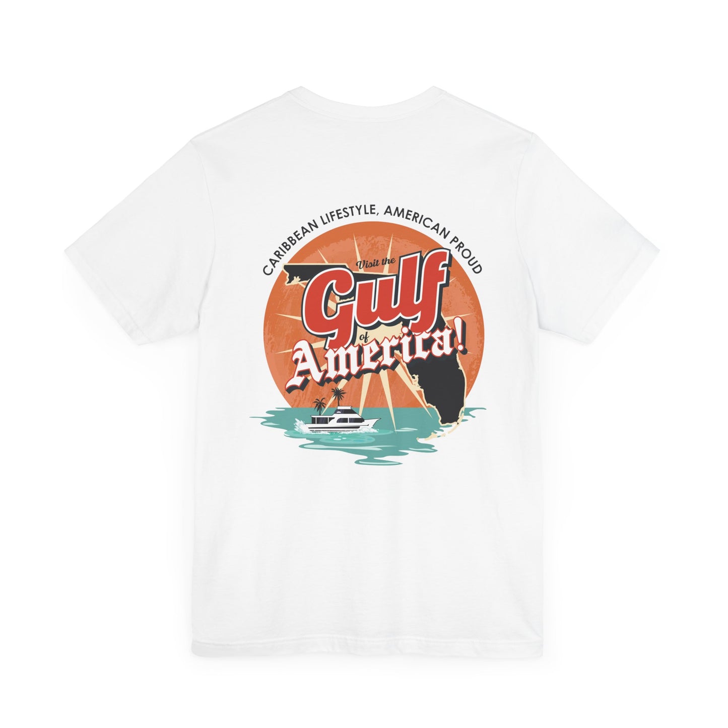 T-Shirt - Visit The Gulf of America Via FAFO Airlines Unisex Jersey Short Sleeve Tee