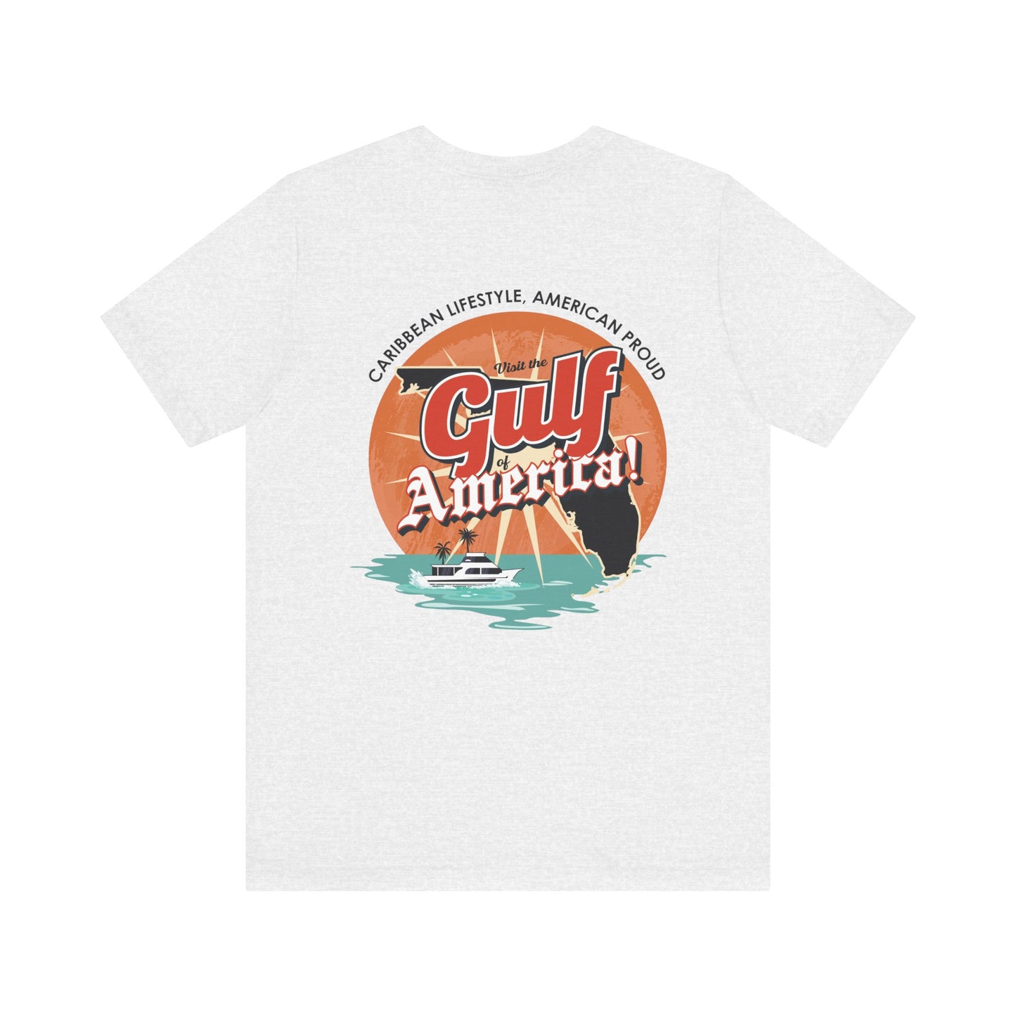 T-Shirt - Visit The Gulf of America Via FAFO Airlines Unisex Jersey Short Sleeve Tee