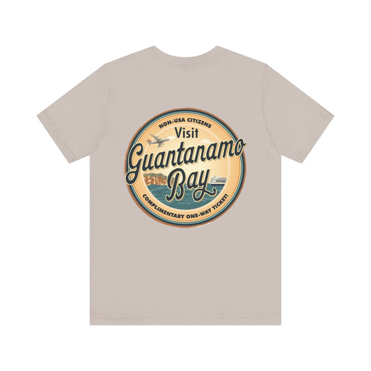 T-Shirt - "Visit Guantanamo Bay! Via FAFO Airlines" Unisex Jersey Short Sleeve Tee