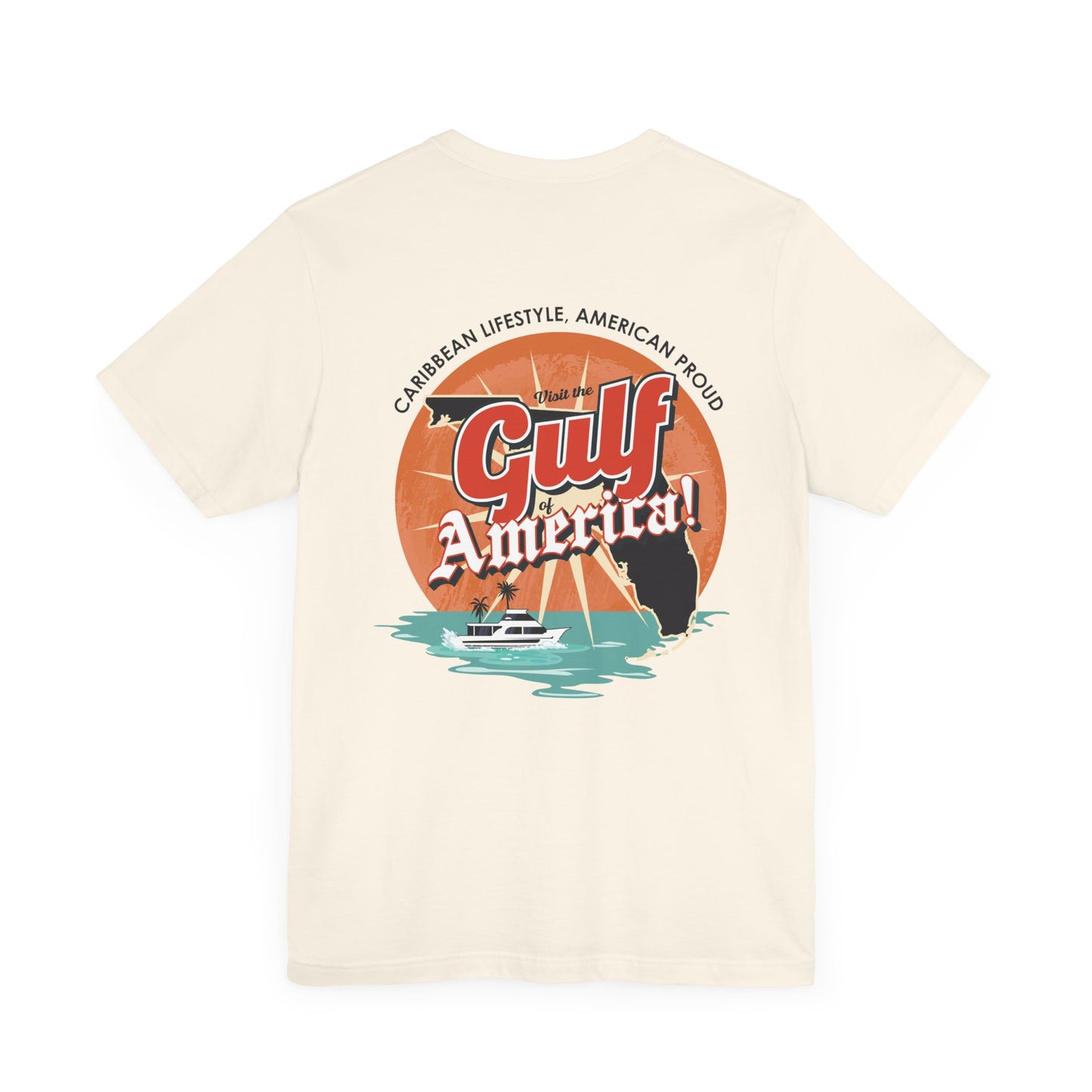 T-Shirt - Visit The Gulf of America Via FAFO Airlines Unisex Jersey Short Sleeve Tee