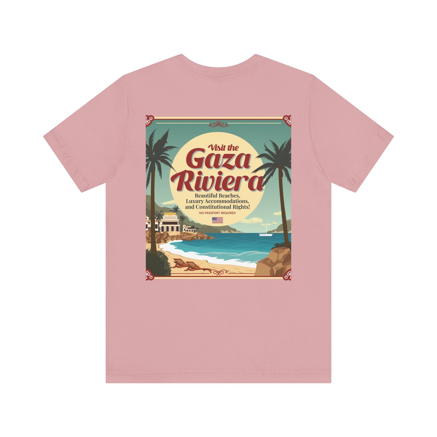 T-Shirt - "Visit the Gaza Riviera! Via FAFO Airlines" Unisex Jersey Short Sleeve Tee