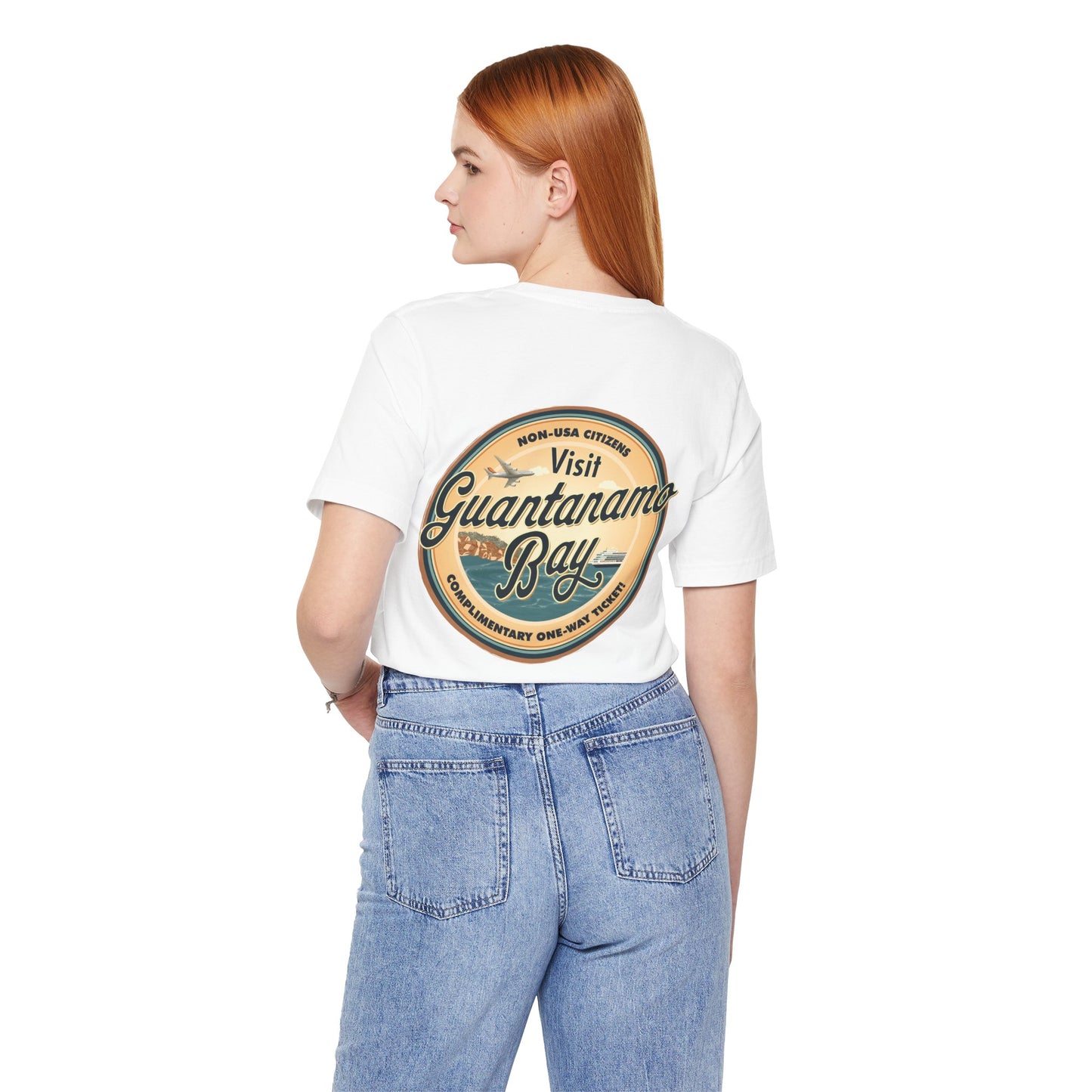 T-Shirt - "Visit Guantanamo Bay! Via FAFO Airlines" Unisex Jersey Short Sleeve Tee