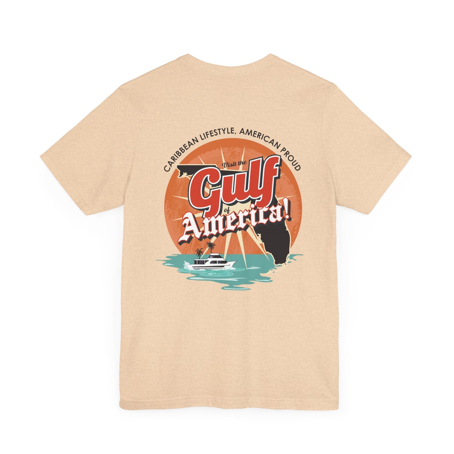T-Shirt - Visit The Gulf of America Via FAFO Airlines Unisex Jersey Short Sleeve Tee
