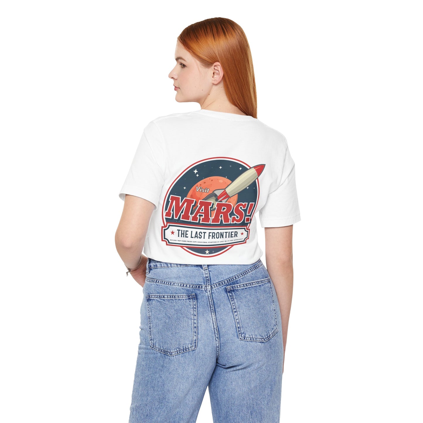 T-Shirt - "Visit Mars! Via FAFO Airlines" Unisex Jersey Short Sleeve Tee
