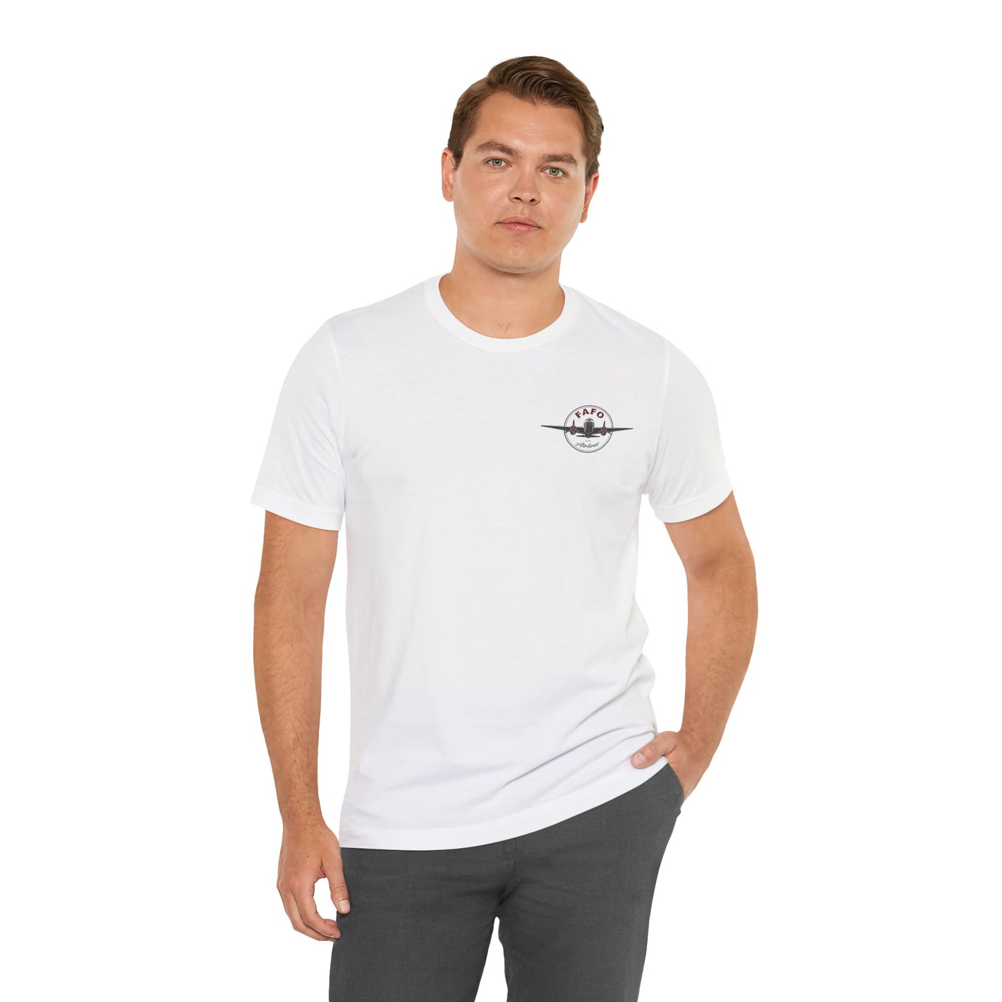 T-Shirt - Visit The Gulf of America Via FAFO Airlines Unisex Jersey Short Sleeve Tee