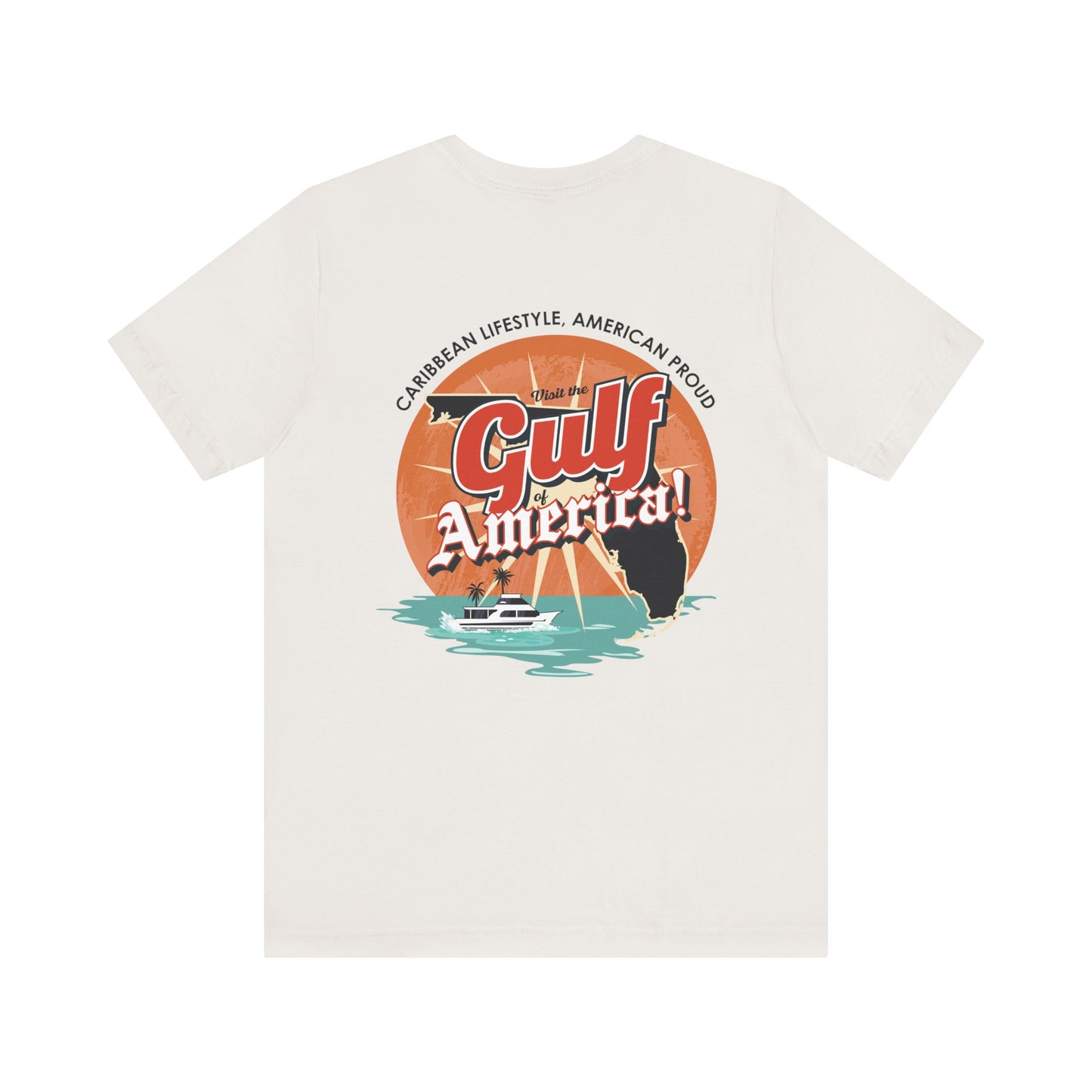 T-Shirt - Visit The Gulf of America Via FAFO Airlines Unisex Jersey Short Sleeve Tee