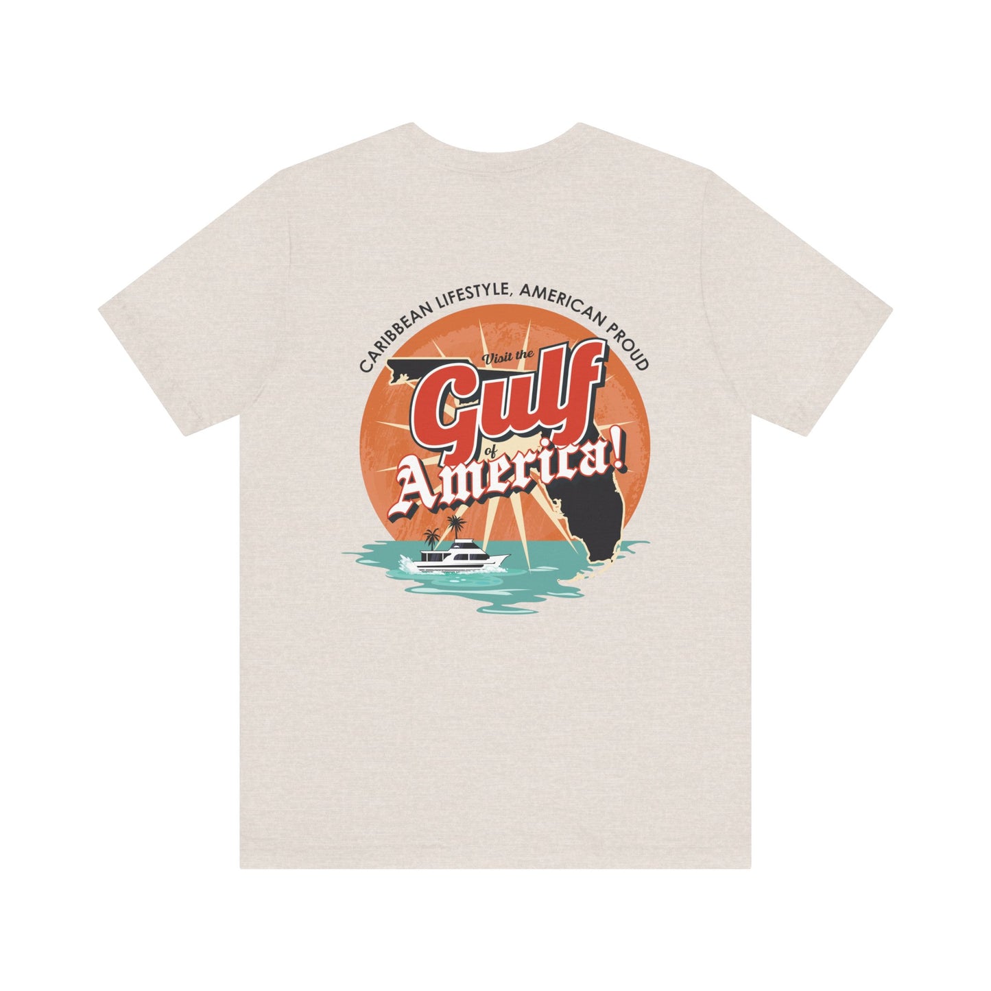 T-Shirt - Visit The Gulf of America Via FAFO Airlines Unisex Jersey Short Sleeve Tee