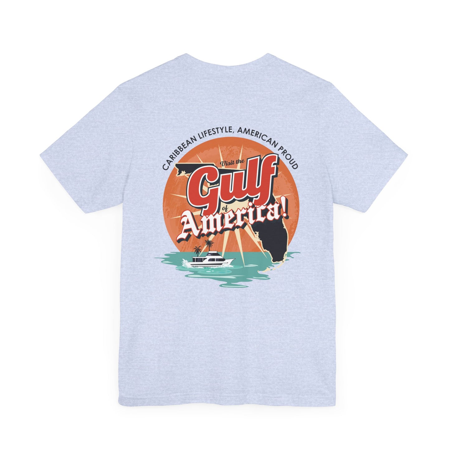 T-Shirt - Visit The Gulf of America Via FAFO Airlines Unisex Jersey Short Sleeve Tee