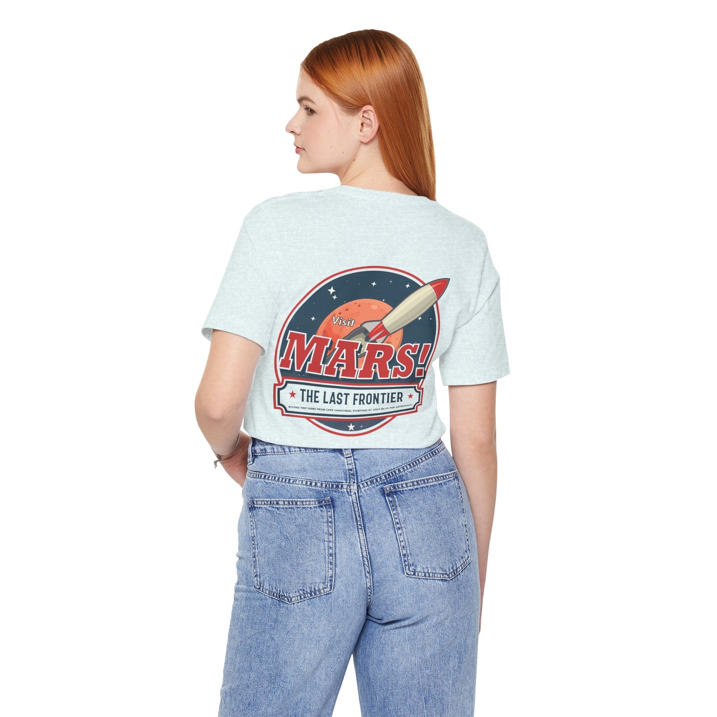 T-Shirt - "Visit Mars! Via FAFO Airlines" Unisex Jersey Short Sleeve Tee