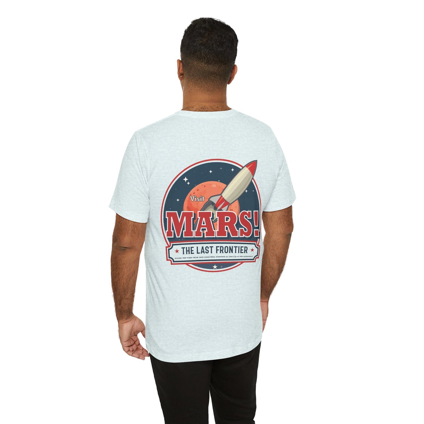 T-Shirt - "Visit Mars! Via FAFO Airlines" Unisex Jersey Short Sleeve Tee