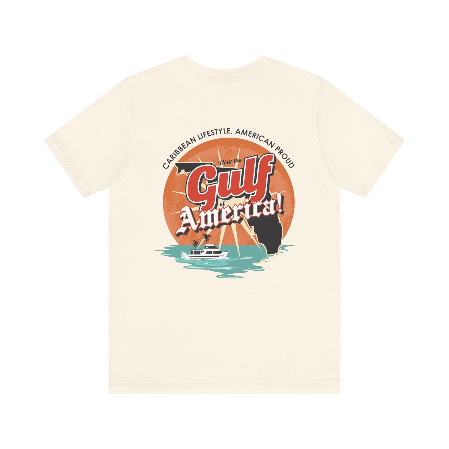 T-Shirt - Visit The Gulf of America Via FAFO Airlines Unisex Jersey Short Sleeve Tee