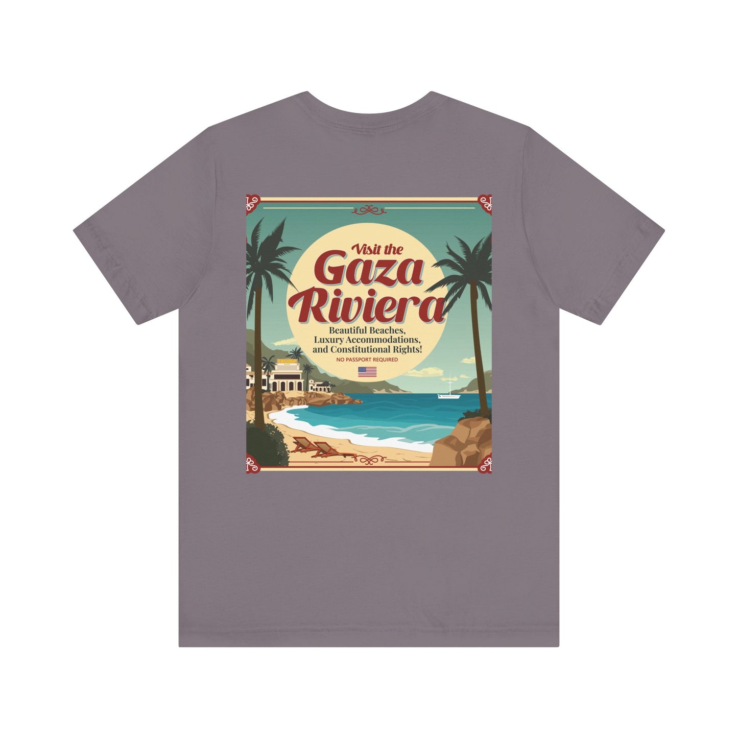 T-Shirt - "Visit the Gaza Riviera! Via FAFO Airlines" Unisex Jersey Short Sleeve Tee