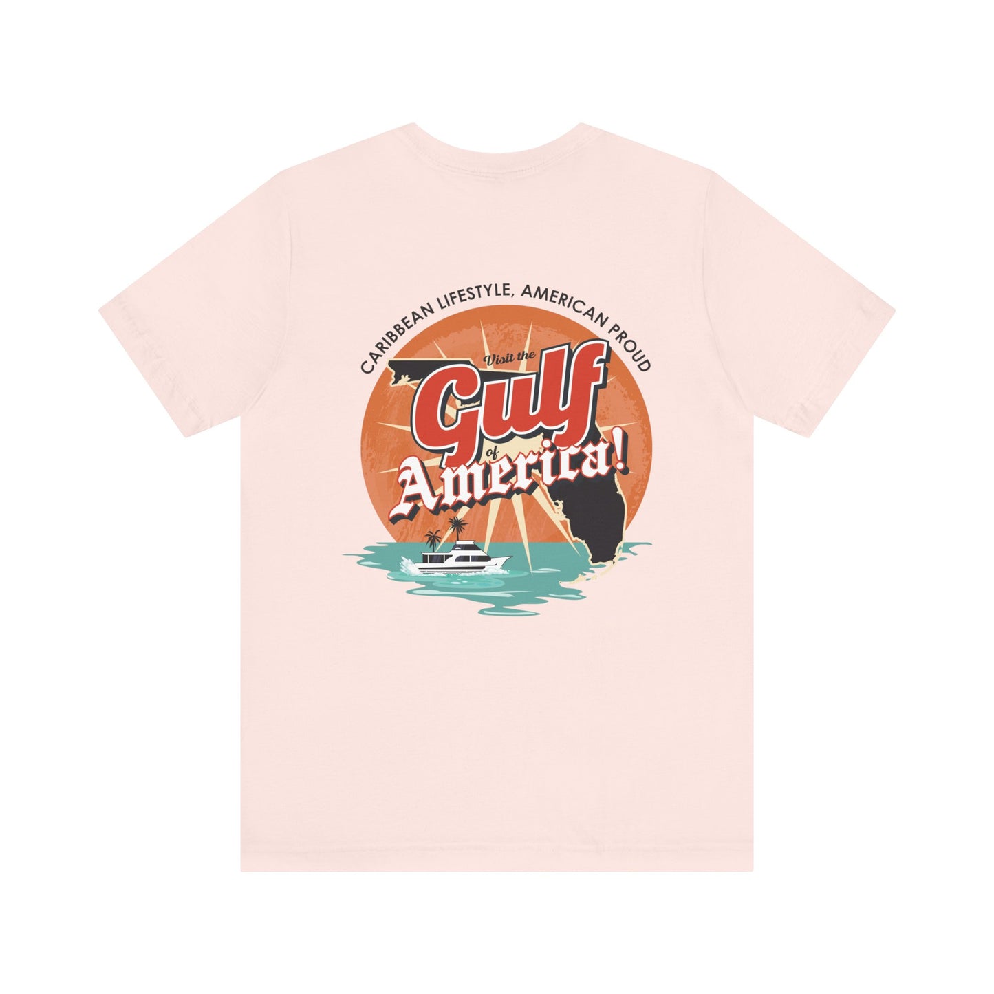 T-Shirt - Visit The Gulf of America Via FAFO Airlines Unisex Jersey Short Sleeve Tee
