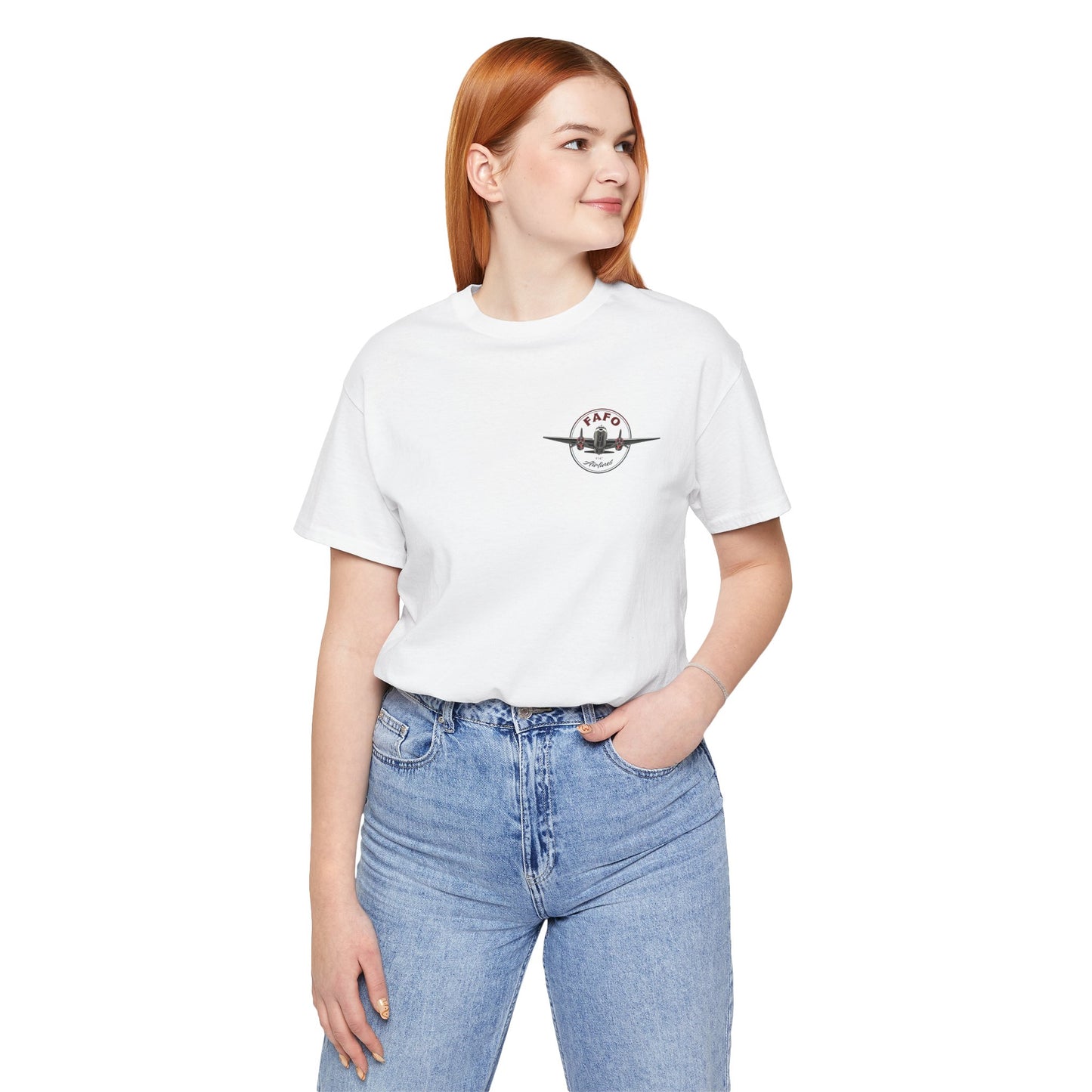T-Shirt - "Visit Mars! Via FAFO Airlines" Unisex Jersey Short Sleeve Tee