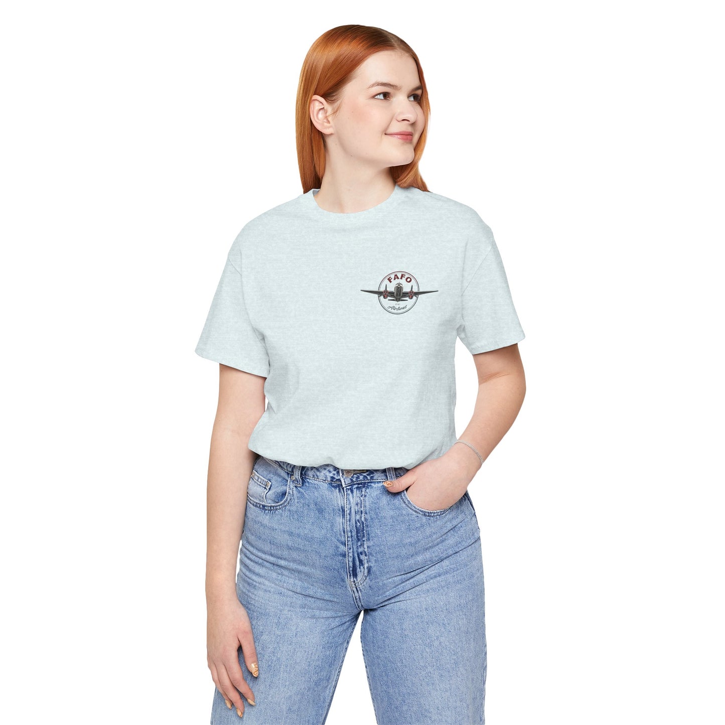 T-Shirt - "Visit Mars! Via FAFO Airlines" Unisex Jersey Short Sleeve Tee