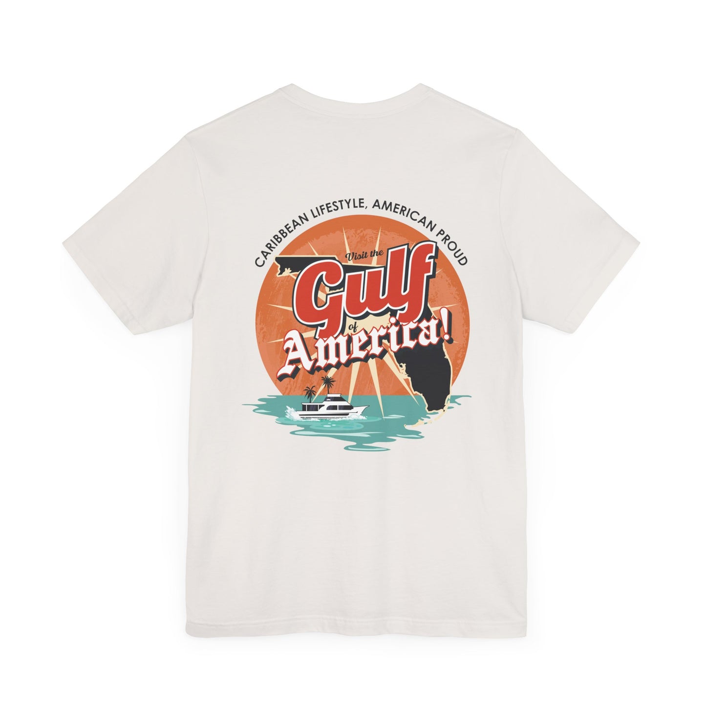 T-Shirt - Visit The Gulf of America Via FAFO Airlines Unisex Jersey Short Sleeve Tee