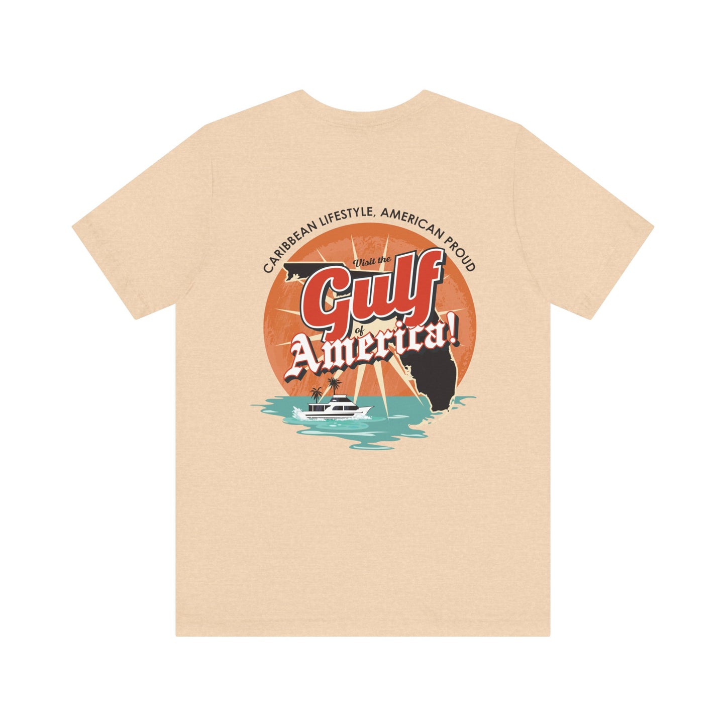 T-Shirt - Visit The Gulf of America Via FAFO Airlines Unisex Jersey Short Sleeve Tee